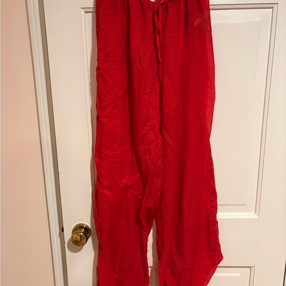 Forever 21 Red/Dark Pink Pants